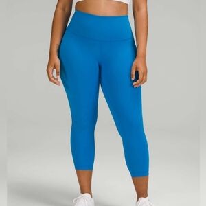 Lululemon Wunder Train High-Rise Crop 23", Poolside, Size 8